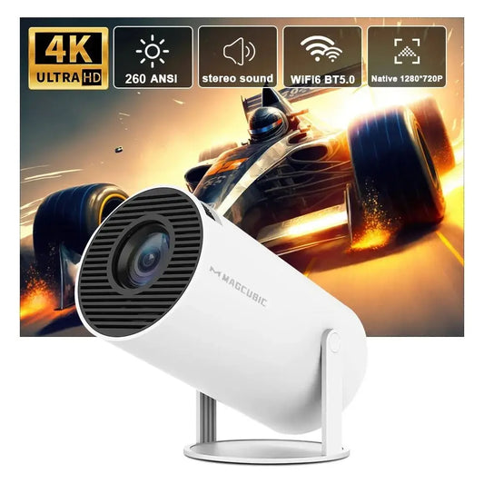 Home Cinema Outdoor Projetor-Magcubic Projector HY300 PRO 4K Android 
11 Dual Wifi6 260ANSI 
Allwinner H713 BT5.0 1080P 1280*720P